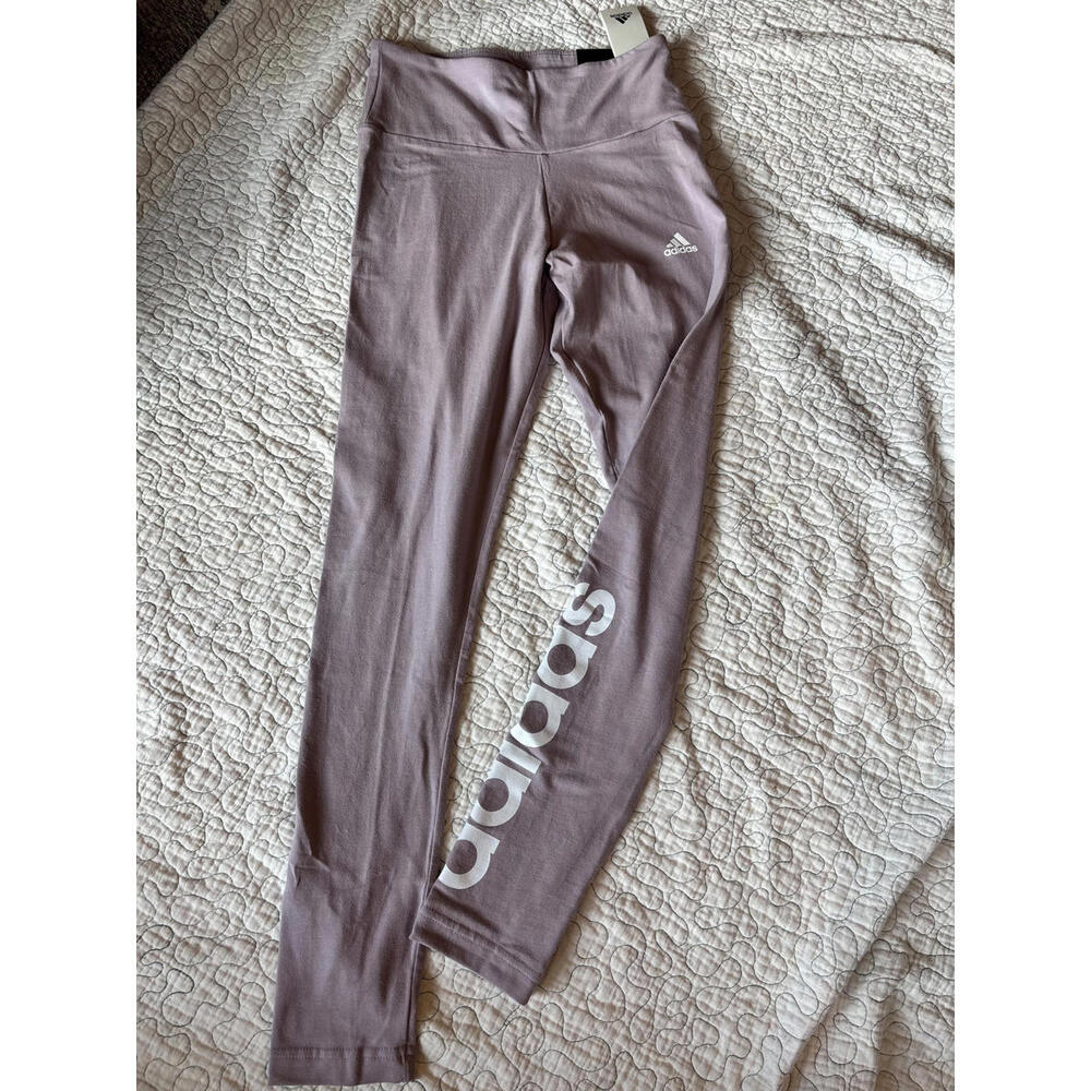 Adidas Women's Linear Leggings Tights Size Small - Mauve #752